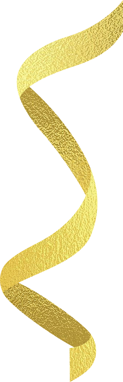 Gold New Year Ribbon Illustration